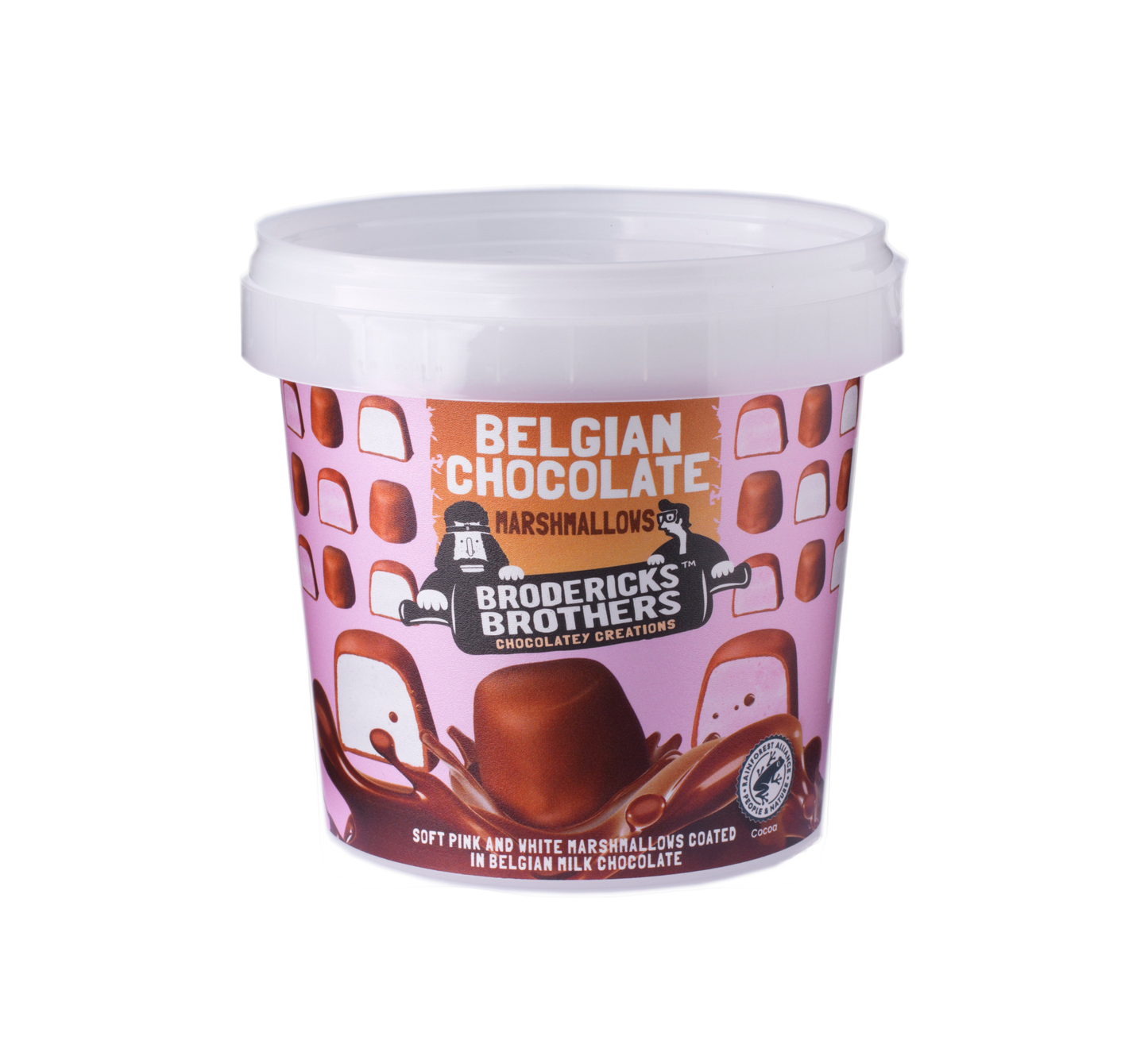 BELGIAN CHOCOLATE MARSHMALLOWS TUB 156G