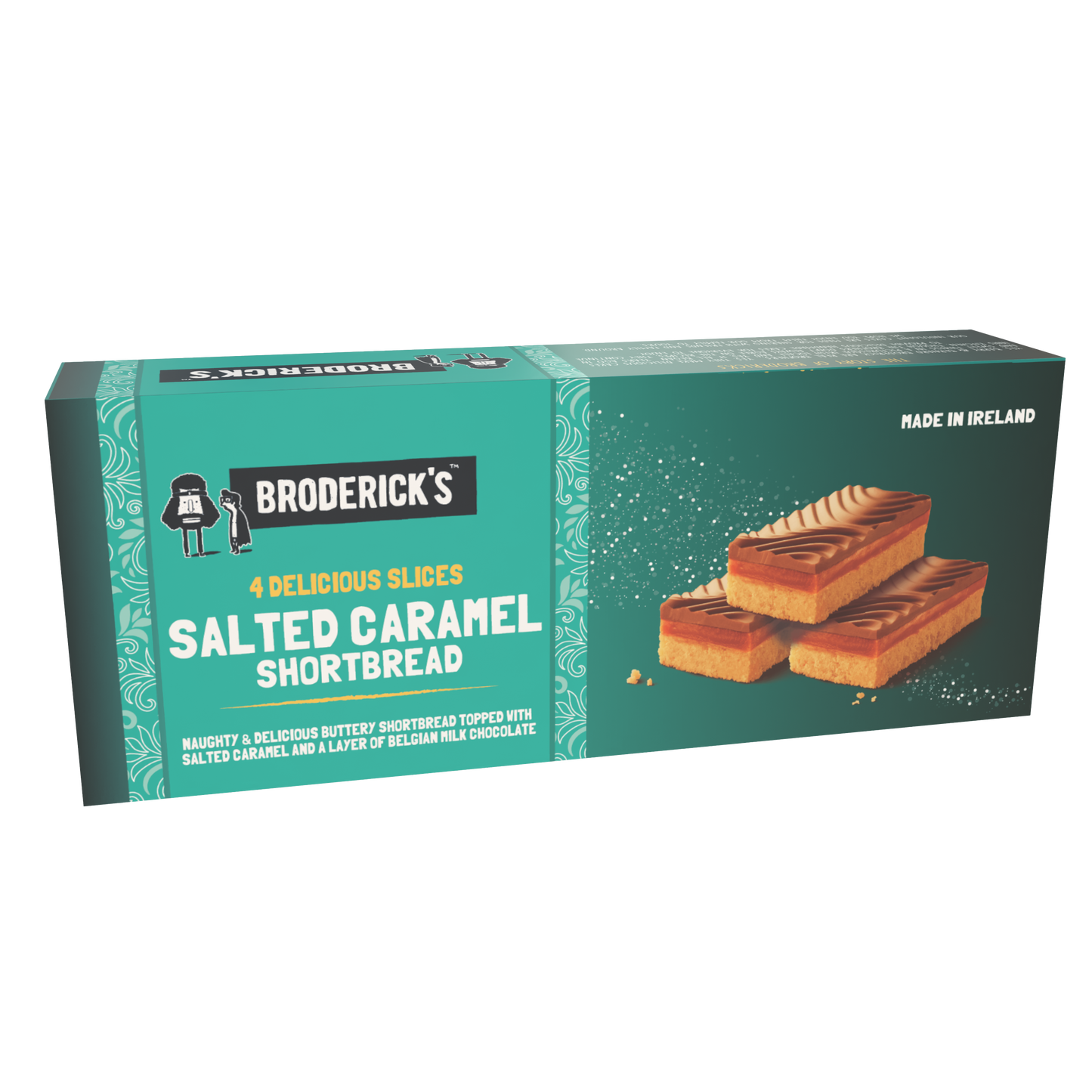 4 SALTED CARAMEL SHORTBREAD  SLICES 150g