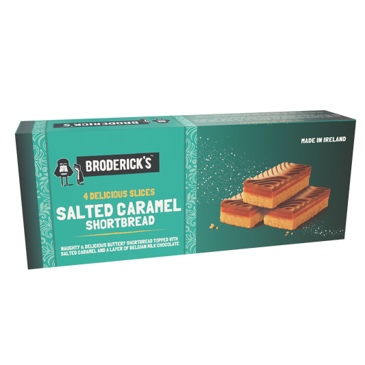 4 SALTED CARAMEL SHORTBREAD  SLICES 150g